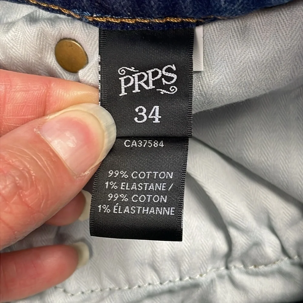 New PRPS Windsor Tapered Skinny Fit Jeans Sorry Graffiti Writing Sz 34